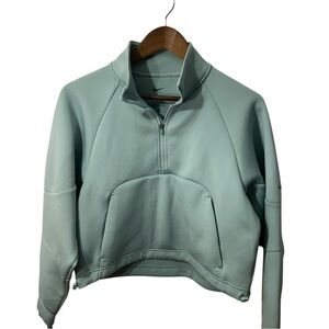 Nike Dri-Fit Women's XS Aqua/Sage Cropped Quarter-Zip Pullover Sweatshirt NWOT